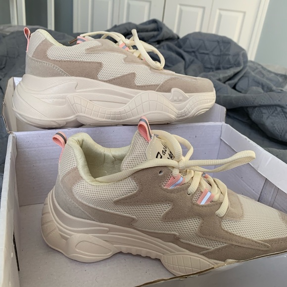 Nude Chunky Sneakers - Picture 1 of 4